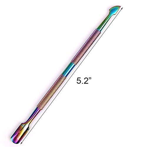 WOKOTO 4Pcs Nail Cuticle Pusher Stainless Steel Set Cuticle Trimmer Remover For Manicure Pedicure Polish Remover Tools