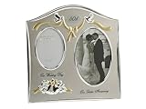Juliana Two Tone Silver Plated Wedding Anniversary Photo Frame - 50th Golden