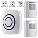 Weefun Wireless Driveway Alarm,Home Security Motion Sensor Alarm,2 PIR Motion Sensor Detector and 1 Receiver - 38 Chime Tunes - LED Indicators