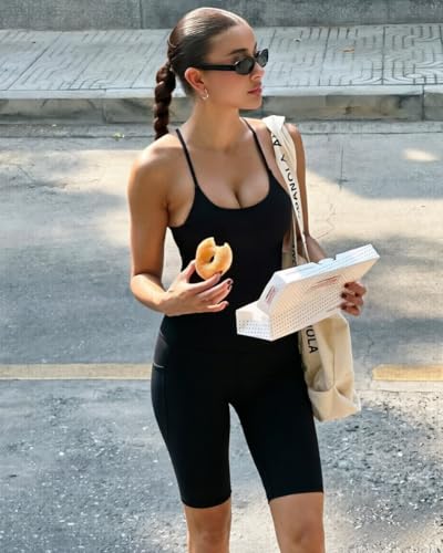 Enjoyoga Women's Short Leggings with Pocket - High Waist Cycling Shorts Sports Trousers Running Trousers Sports Yoga Shorts for Summer