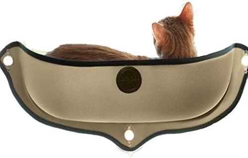 Cat Hammock Cat Sucker Windows And Windows Cage Semicircle Kennel Sun Baskles With Cat Pad (68.628cm, Khaki)