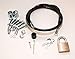 TV Security Lock Kit with 4' Cable, 40mm Heavy Duty Keyed Padlock and Extra Strong Mounting Bracket