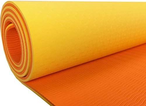 Non Slip Yoga Mat TPE Exercise Mat Fitness Mat Exercise Mat for Yoga, Pilates and Exercise 183 x 61 x 0.6 cm inc Yoga Workout
