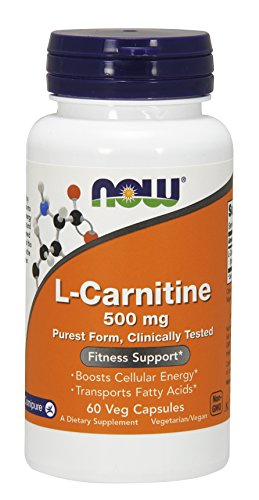 NOW® L-Carnitine, 500 mg, 60 Veg Capsules