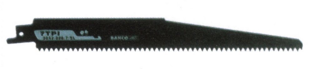 Bahco 3842-300-7-SL-5P 7 TPI SL Reciprocating Blade for Wood, 0 V, Black, 300 mm, Set of 5 Piece