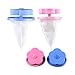 Washing Machine Floating Lint 2 Pcs, Reusable Flower-Type Washing Machine Filter Mesh Bag Hair Filter Net Pouch (Blue + Pink)