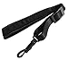 Attmu Regular Padded Saxophone Neck Strap with Swivel Snap, Black