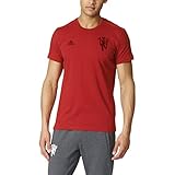 adidas Men's Manchester United Graphic Tee BST Soccer T-Shirt (Red)