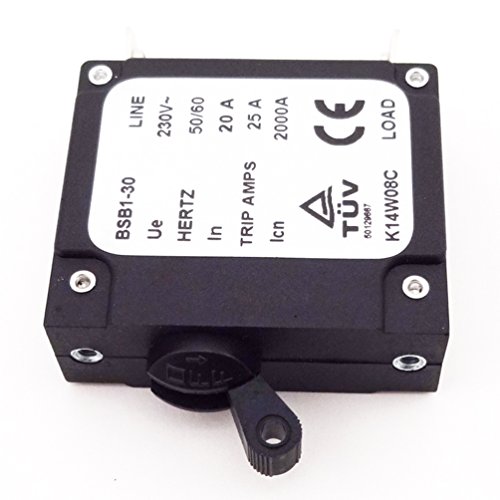XLJOY 20A In Generator Circuit Breaker 25A Trip Amps 2000A 230V BSB1-30 Hertz 50/60