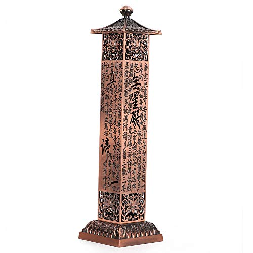 Incense Stick Burner Vintage Metal Vertical Incense Stick Holder Stand with Ash Catcher for Home Decor Birthday Gift
