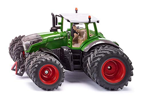 siku 3289, Fendt 1042 Vario Traktor mit Doppelbereifung, 1:32, Metall/Kunststoff, Grün, Abnehmbare Fahrerkabine, Front…