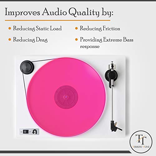 Terrific Tune Acrylic Turntable Slipmat for Vinyl LP Record Players