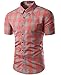 Aishang Men's Basis Short-Sleeve Plaid Button-Down Shirt Dress Shirt