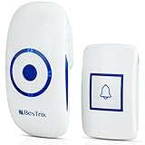 Bestrix Smart Wireless Doorbell with Receiver Operating at over 1,000-feet Range with 36 Chimes, Battery Included