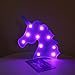 Blue Unicorn Head Purple Emitting Led Night Light Animal Shape Marquee LED Lamps Kids Children Bedroom Decortive Table Lamps Party Wedding Indoor Mood Lighting