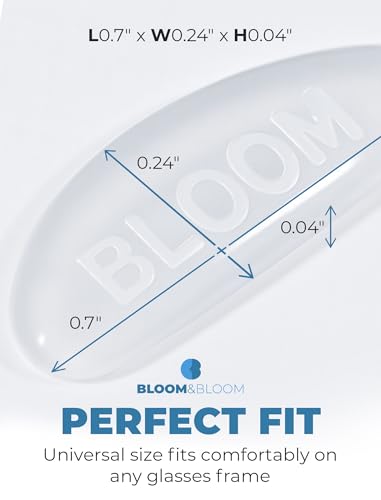 Premium Eyeglass Nose Pads 6 Pairs – Clear Silicone Anti-Slip Stick-On Pads for Glasses, Sunglasses – Adhesive – BLOOM & BLOOM