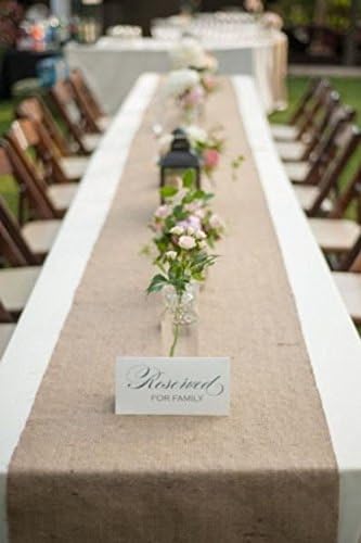 Universal Fabric Burlap Table Runner, 12" x 108", Natural (Pack of 1)