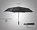Balios Travel Folding Umbrella with Real Wood Handle Auto Open Close Vented Windproof Canopy - Designed in UK