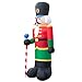 Holidayana Christmas Inflatable Giant 8 Ft. Nutcracker Christmas Inflatable Featuring Lighted Interior Inflatable Christmas Decoration with Built in Fan and Anchor Ropes