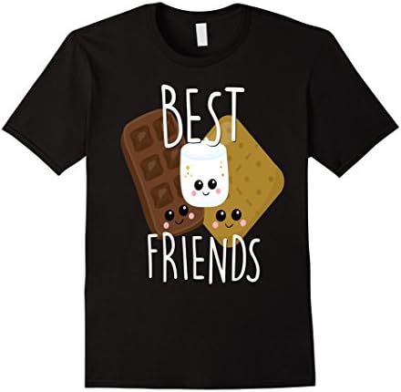 Men's Bestie Shirt Cute Food BFF Best Friend Smores Scouts Camping 2XL Black