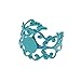Turquoise Color Coated Brass Glue On Adjustable Ring (1)