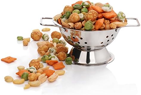 Urban Snackers Serving Stainless Steel Kitchen Colander Strainer with Wide Grip Basket Handles 16 cm Use for Hotel, Home, Bar & Restaurant