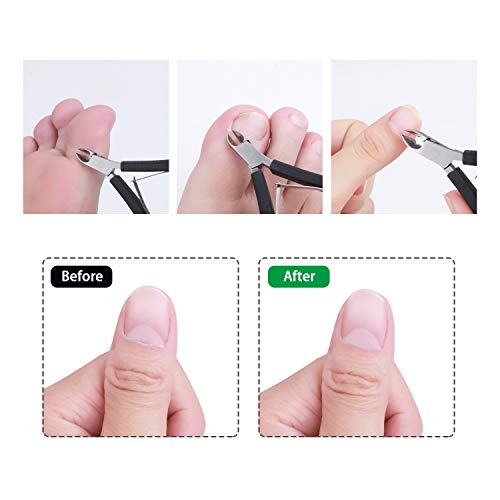 Cuticle Cutter Cuticle Nippers - BUVE Non-slip Cuticle Trimmer Clipper Professional Stainless Steel Cuticle Remover Scissors Pedicure Manicure Tools for Fingernails Toenails (Cuticle nipper, black)