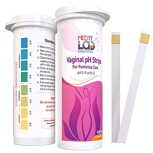 Vaginal ph Test Strips for Women(50 cnt). BV Bacterial Vaginosis and