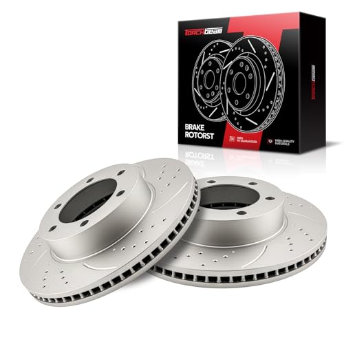 Torchbeam Front Brake Rotors | Brake Kit for 2000-2006 Tundra, 2001-2007 Sequoi…