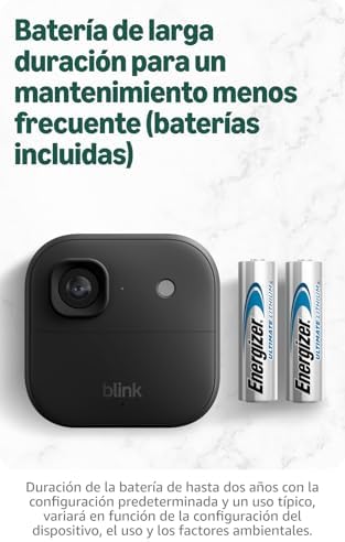 Blink 2K+ Câmara Exterior (última geração) — câmara de segurança inteligente sem fios, resolução de vídeo 2K, módulo básico de sincronização Incluído: sistema de 1 câmara, preto