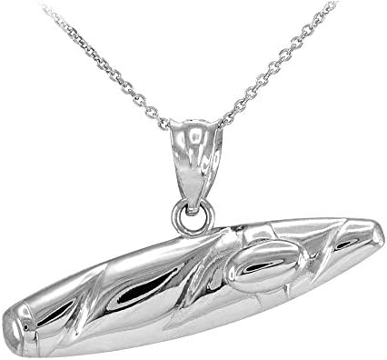 Solid 925 Sterling Silver Tobacco Cigar Charm Pendant Necklace