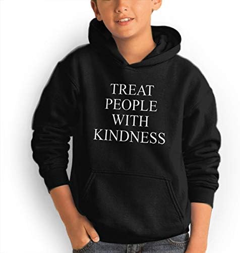 Red Coffee Teen Fashion Hoodie Hooded Sweatshirt Pocket Youth Boys Girls Sweaters,Treat People with Kindness