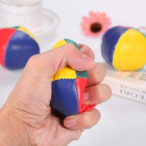 Odowalker 6 Pcs Juggling Balls Set for Beginners Multi-Colored Juggling Balls, Mini Durable Juggle Ball Kit Professionals Learning Toy, Soft Easy Juggle Ball, Best Gift for Adults