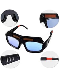 LETBUY Welding Glasses Mask Helmet Eyes Goggles, Solar Auto Darkening Welding Goggle Safety Protective Eyes Goggle, Professional PC Lens Welder Soldering Mask Anti Flog Anti Glare Goggles