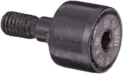 McGill CF1/2N SB Cam Follower, Standard Stud, Sealed/Hex Hole, Inch, Steel, 1/2" Roller Diameter, 11/32" Roller Width, 1/2" Stud Length, #10 Thread Size, 7/8" Overall Length, 0.190" Stud Diameter