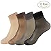 Women Socks,CHARHODEN 12 Pairs Women's Girl's Ankle High Soft Crystal Silky Sheer Socks
