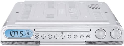 GPX KC218S Under Cabinet CD Player with AM/FM Stereo Radio and Digital Readout (Silver) (Discontinued by Manufacturer)