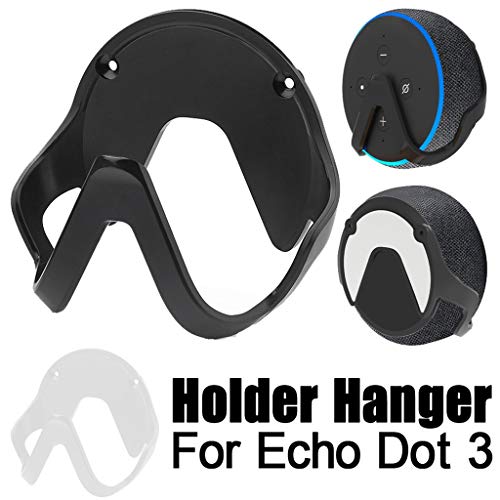 Staron  Pro Outlet Hanger Stand Wall Mount Holder for Echo Dot 3rd Generation, A Space-Saving Solution for Smart Home Speakers, Clever Dot Accessories with Cord Arrangement Hide Messy Wires (Black)