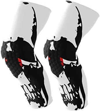 DEZIRO Scary Skull Head Knee Brace Compression Sleeve x1 Pair