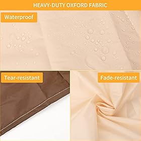 Aceshop Cubierta redonda para mesa de jardín, resistente al agua, tela