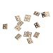 PIXNOR 12pcs Cabinet Closet Mini Hinges with 48pcs Screws for 1:12 Dollhouse Miniature Furniture (Golden)