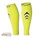 Rymora Calf Compression Sleeves for Men and Women (Calves Treatment for Shin Splints, Running, Etc) (One Pair) (Fluorescent) (Large)
