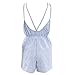 Moxeay Clubwear Halter Backless Playsuit Bodycon Party Jumpsuit Romper Trousers (Asia Small, Stripped)