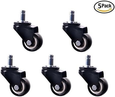 Yamde Office Chair Caster Wheels , 2-Inch Replacement Chair Caster, Heavy Duty &amp; Safe for All Floors Including Hardwood, Home and Office(Set of 5)