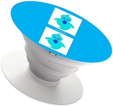 Cell Phone Holder Expanding Stand and Grip Pop Mount Sockets for smartphone and tablet iphone ipad (white)-blue boy ghost