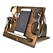 Natural Walnut Wood Phone Docking Station Desk Organizer Tablet Holder Key Hooks Coin Wallet Watch Stand Handmade Men Graduation Gift Husband Anniversary Dad Birthday Idea Nightstand for Him Gadget