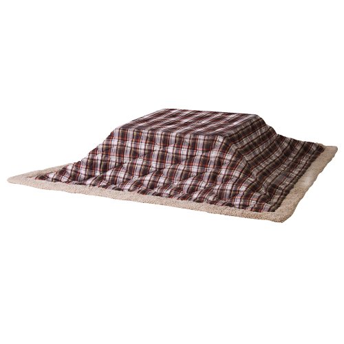 AZUMAYA Thin quilt futon square check KK-103BR - Thumbnail 6