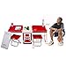 Giantex Multi Function Rolling Cooler Picnic Camping Outdoor w/Table & 2 Chairs Red