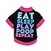 Dog Clothes, Pet Puppy Letter Apparel Cotton T-Shirt for Small Dog Boy (Black, M)