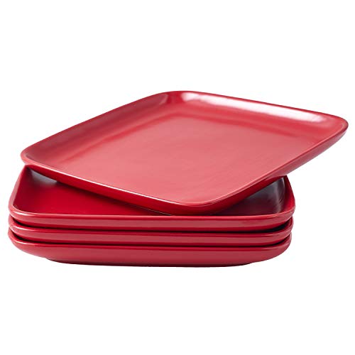 Dinner Plates Plate Set 10 Inch Set of 4, Heavy Duty Ceramic Dinner